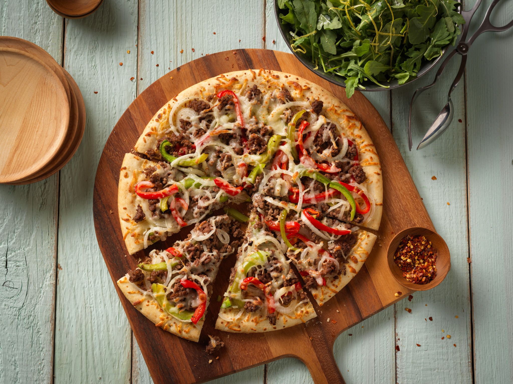 beef-pepper-and-onion-pizza