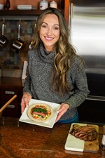 Stephanie and Med Beef Flank Steak Pita