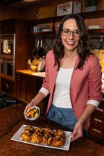 Sheri with Beef Sticky Buns 