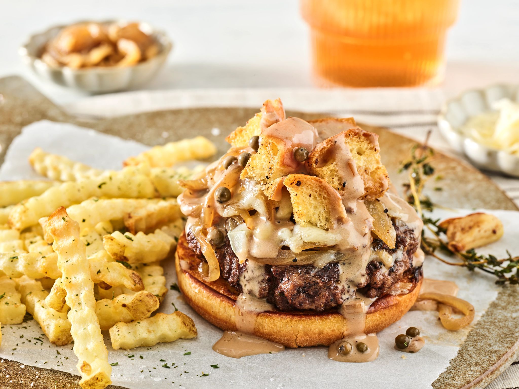 french-onion-open-faced-burger